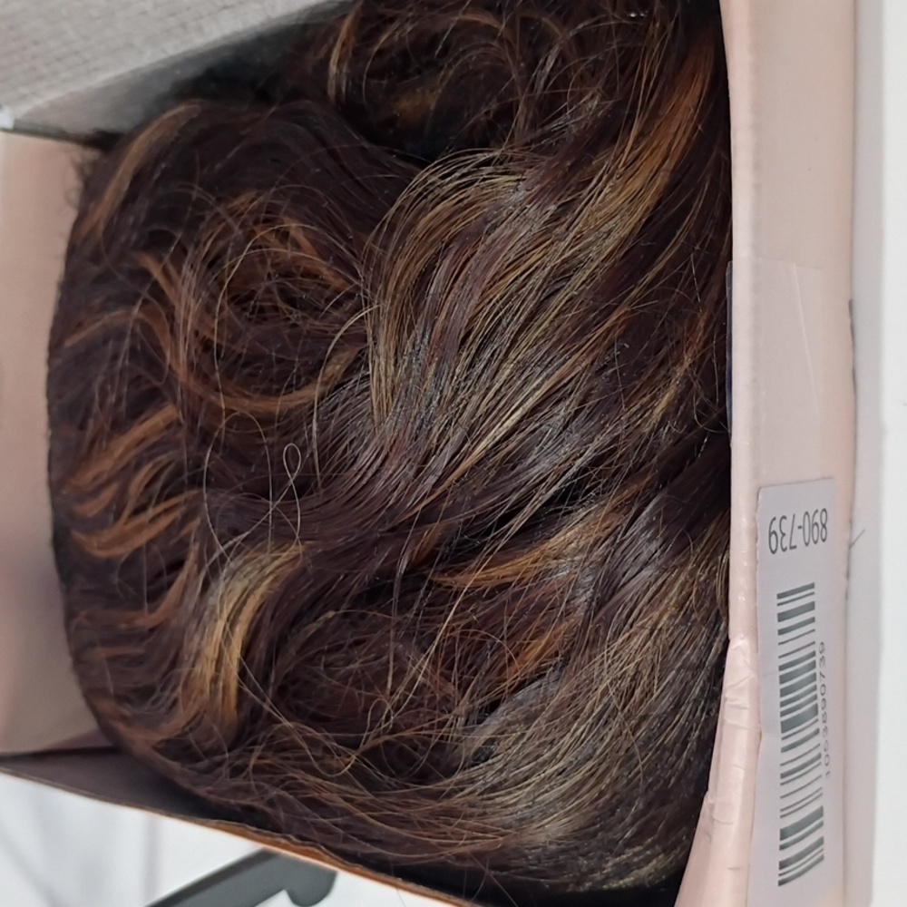 REECHO 4PCS 14” Wavy Clip-In Hair Extensions – Dark Brown with Highlights‎ - Picture 2 of 4